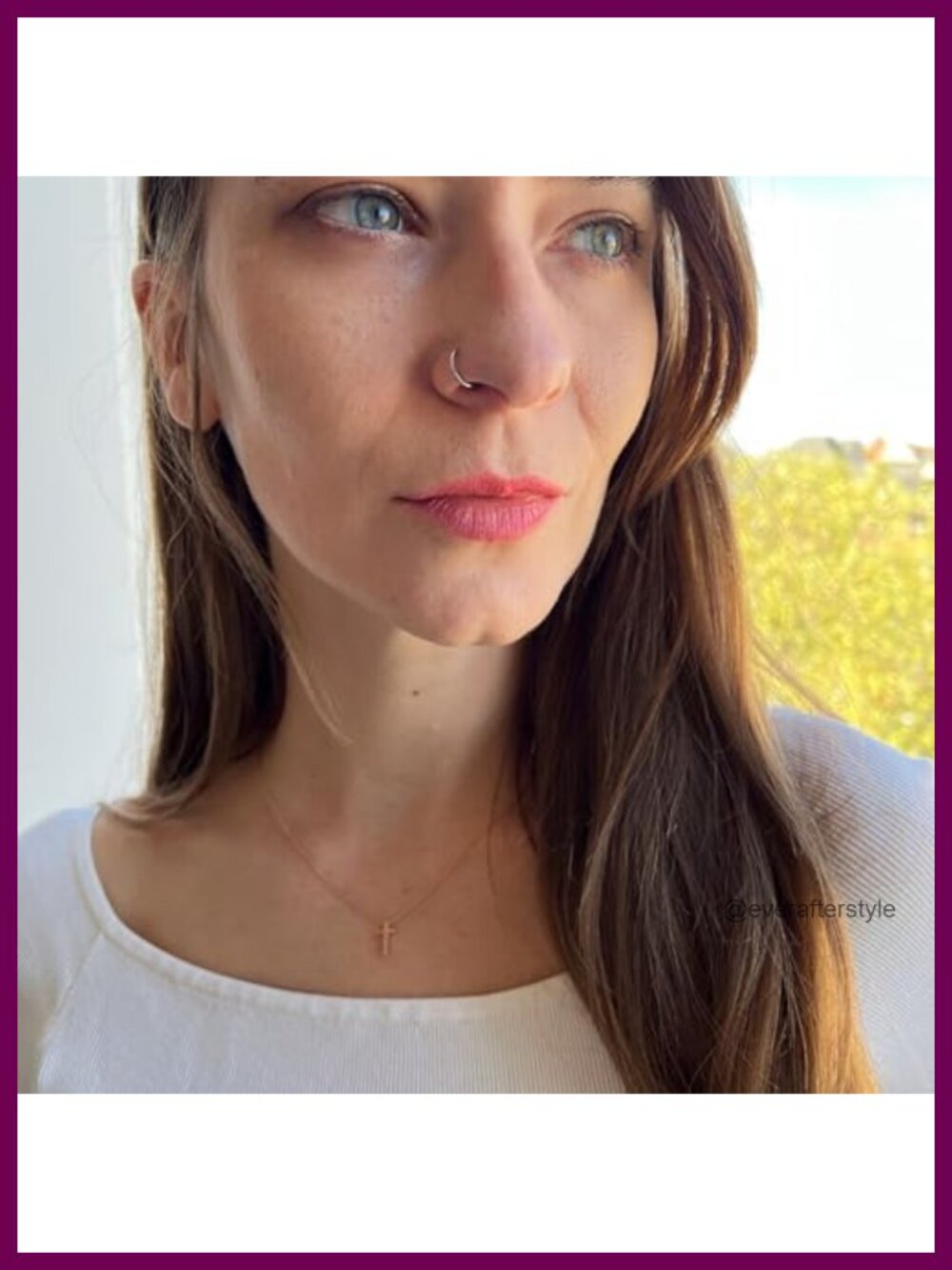 Dainty Rose Gold Cross Necklace, Tiny Pendant, 14k Gold Filled, Nickel Free